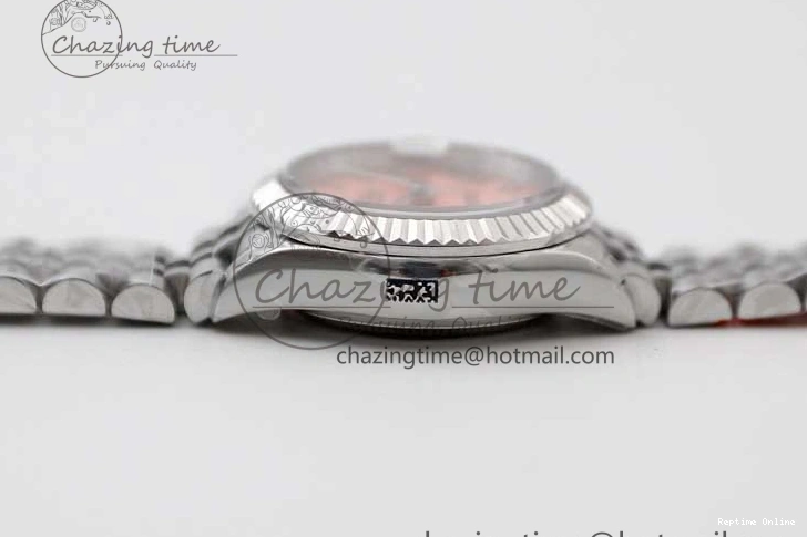 0403 ComfortFit Lady DateJust 28 SS TWF 1:1 Best Edition 904L Steel Pink Dial Roman Markers on President Bracelet NH 2183